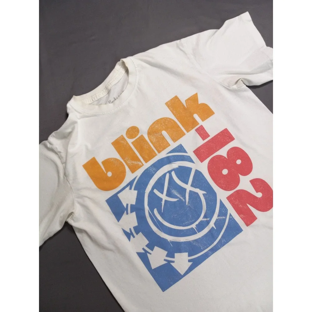 Blink-182 Bright Logo Boyfriend Fit Girls T-Shirt Size S